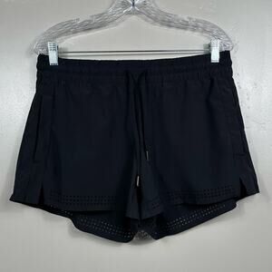 ATHLETA Baja Shorts 291711 Breathable Lightweight Perforated Black Size 10